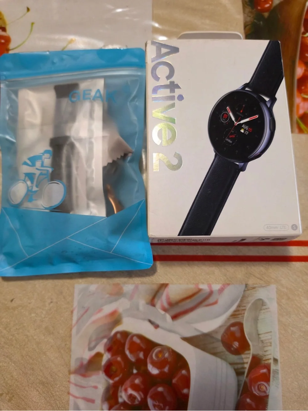 Samsung Galaxy Watch Active2 Rose Gold Case with Black Module and Clear Covers